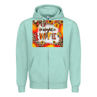 Seafoam firefighter wife Zipper Hoodie - RanaPortraitStore