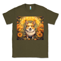 Army Green pembroke welsh corgi Classic Tee - Unal Design