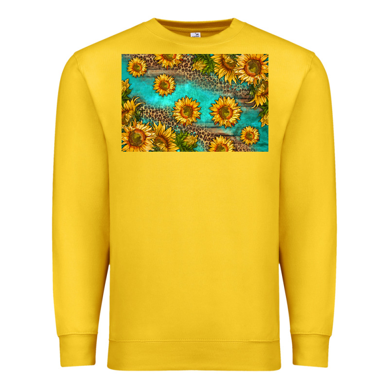 Western Sunflowers Skinny Metal Can Holder Premium Sweatshirt by HRA Design Shop | Teevron