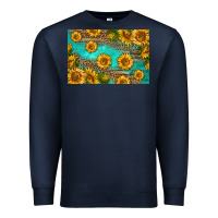 Navy western sunflowers skinny metal can holder Premium Sweatshirt - HRA Design Shop