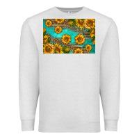 Oatmeal Heather western sunflowers skinny metal can holder Premium Sweatshirt - HRA Design Shop