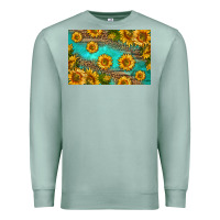 Seafoam western sunflowers skinny metal can holder Premium Sweatshirt - HRA Design Shop