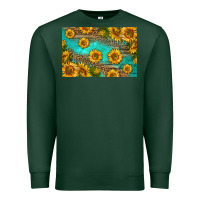 Sports Green western sunflowers skinny metal can holder Premium Sweatshirt - HRA Design Shop