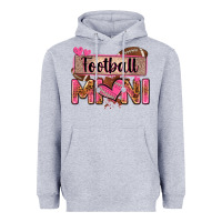 Heather Grey football mini with leopard Heavyweight Hoodie - Zillion Design Studio