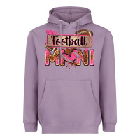 Lavender football mini with leopard Heavyweight Hoodie - Zillion Design Studio