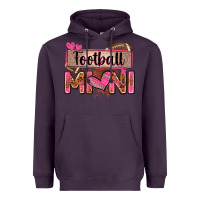 Plum football mini with leopard Heavyweight Hoodie - Zillion Design Studio