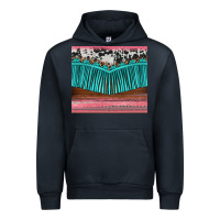 Navy western fringe cowhide leopard Urban Hoodie - BarkalooDesign