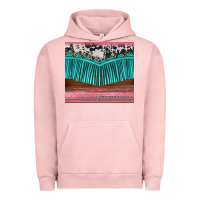 Pigment Salmon western fringe cowhide leopard Urban Hoodie - BarkalooDesign