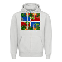 Dove Grey dominican republic Zipper Hoodie - RanaPortraitStore