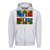 Heather Grey dominican republic Zipper Hoodie - RanaPortraitStore