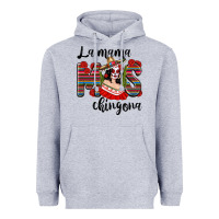 Heather Grey la mama mos chingona Heavyweight Hoodie - texasbilliewilder