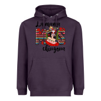 Plum la mama mos chingona Heavyweight Hoodie - texasbilliewilder