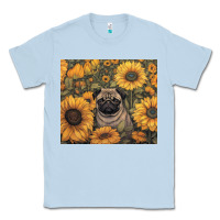 Dusty Blue pug Classic Tee - Unal Design