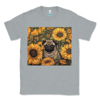 Heather Grey pug Classic Tee - Unal Design