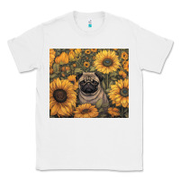 White pug Classic Tee - Unal Design