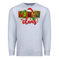 Heather Grey christmas mammy claus Premium Sweatshirt - FaDigitalArtStudio