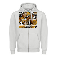 Dove Grey football Zipper Hoodie - RanaPortraitStore