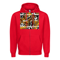 Red football Zipper Hoodie - RanaPortraitStore