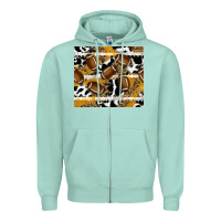 Seafoam football Zipper Hoodie - RanaPortraitStore