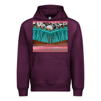 Mauve Wine western fringe cowhide leopard Urban Hoodie - BarkalooDesign