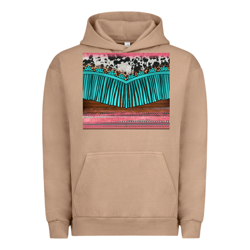 Western Fringe Cowhide Leopard Urban Hoodie by BarkalooDesign | Teevron
