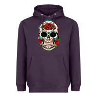 Plum mexican day of the dead Heavyweight Hoodie - texasbilliewilder