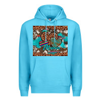 Ocean Blue hearts mama Premium Hoodie - Artiststas