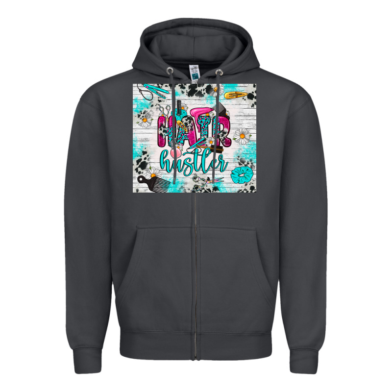 Hair Hustler Zipper Hoodie by RanaPortraitStore | Teevron