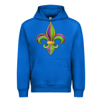 Cobalt mardi gras fleur de lis leopard Urban Hoodie - Jasminsmagicworld