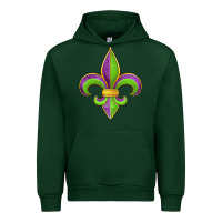 Forest Green mardi gras fleur de lis leopard Urban Hoodie - Jasminsmagicworld