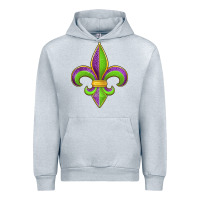 Heather Grey mardi gras fleur de lis leopard Urban Hoodie - Jasminsmagicworld