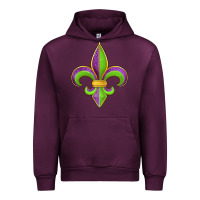 Mauve Wine mardi gras fleur de lis leopard Urban Hoodie - Jasminsmagicworld