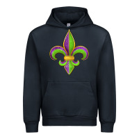Navy mardi gras fleur de lis leopard Urban Hoodie - Jasminsmagicworld