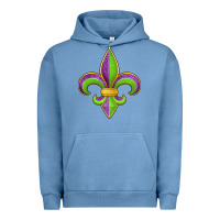 Pigment Pebble Blue mardi gras fleur de lis leopard Urban Hoodie - Jasminsmagicworld