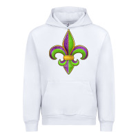 White mardi gras fleur de lis leopard Urban Hoodie - Jasminsmagicworld