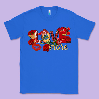 Love More Valentine's Day Classic Tee Designed By Fadigitalartstudio