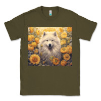 Army Green samoyed Classic Tee - Unal Design