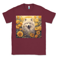 Burgundy samoyed Classic Tee - Unal Design