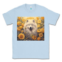 Dusty Blue samoyed Classic Tee - Unal Design