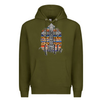 Army Green western faith Premium Hoodie - AdoDesignShop