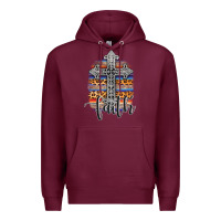 Burgundy western faith Premium Hoodie - AdoDesignShop