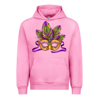 Fuchsia Pink mardi gras carnival mask Urban Hoodie - Jasminsmagicworld