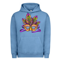 Pigment Pebble Blue mardi gras carnival mask Urban Hoodie - Jasminsmagicworld