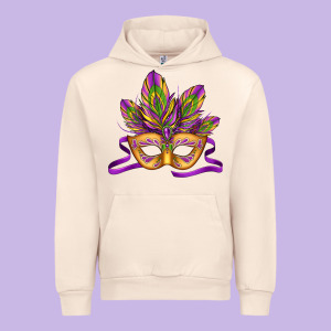 Mardi Gras Carnival Mask Urban Hoodie Designed By Jasminsmagicworld