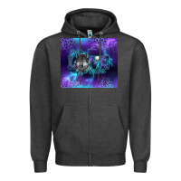 Charcoal Heather for the love of the wolves Zipper Hoodie - RanaPortraitStore