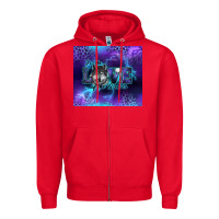 Red for the love of the wolves Zipper Hoodie - RanaPortraitStore