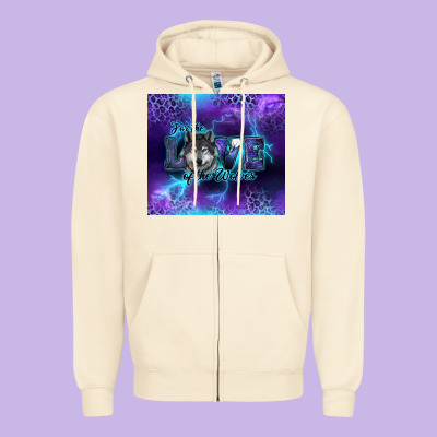 Zipper Hoodie for the love of the wolves