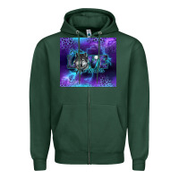 Sports Green for the love of the wolves Zipper Hoodie - RanaPortraitStore