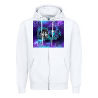 White for the love of the wolves Zipper Hoodie - RanaPortraitStore