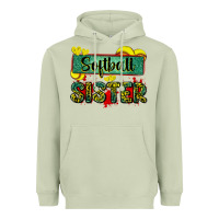 Matcha softball sister with leopard Heavyweight Hoodie - Zillion Design Studio